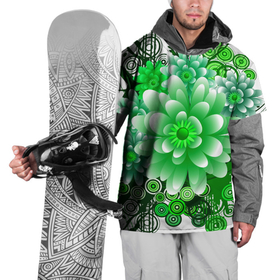 Накидка на куртку 3D с принтом Яркая пышная летняя зелень в Курске, 100% полиэстер |  | бабочки | весна | зеленый | зелень | краски | лето | растения | цветы | яркий