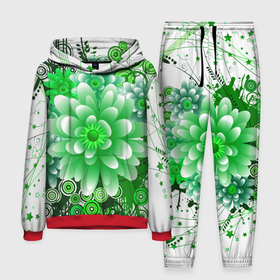 Мужской костюм 3D (с толстовкой) с принтом Яркая пышная летняя зелень в Тюмени,  |  | Тематика изображения на принте: бабочки | весна | зеленый | зелень | краски | лето | растения | цветы | яркий