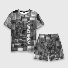 Мужской костюм с шортами 3D с принтом Minecraft, pattern 2066 в Новосибирске,  |  | game | minecraft | pattern | texture | игра | майнкрвфт | объём | текстура
