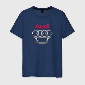 Мужская футболка хлопок с принтом Audi костет в Екатеринбурге, 100% хлопок | прямой крой, круглый вырез горловины, длина до линии бедер, слегка спущенное плечо. | Тематика изображения на принте: audi | auto | ауди | костет | машина