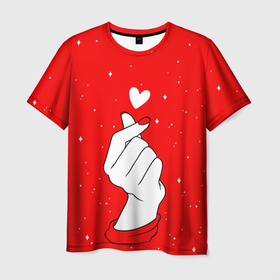 Мужская футболка 3D с принтом ЛЮБОВЬ НА КОНЧИКАХ ПАЛЬЦЕВ в Екатеринбурге, 100% полиэфир | прямой крой, круглый вырез горловины, длина до линии бедер | Тематика изображения на принте: btc | bts | бтс | день всех влюбленных | лобовь | любовь на кончиках | любовь на кончиках пальцев | пальцы | подарок 8 марта | подарок девушке | подарок жене | подарок на 8 марта | рука | руки | счелчок