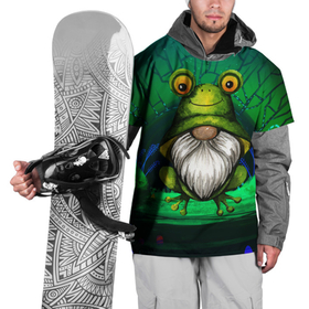Накидка на куртку 3D с принтом Гном   лягушка в Новосибирске, 100% полиэстер |  | Тематика изображения на принте: гном | гномик | детский | жаба | лягушка
