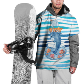 Накидка на куртку 3D с принтом Дельфин  Море в Санкт-Петербурге, 100% полиэстер |  | Тематика изображения на принте: дельфин | море | морской | морской мир | океан | рыбки