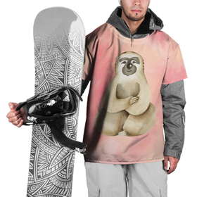 Накидка на куртку 3D с принтом Ленивец сидит в Тюмени, 100% полиэстер |  | Тематика изображения на принте: ждать | ждун | зверек | ленивец | ожидание