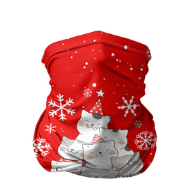 Бандана-труба 3D с принтом КОТОЁЛКА на новый год в Кировске, 100% полиэстер, ткань с особыми свойствами — Activecool | плотность 150‒180 г/м2; хорошо тянется, но сохраняет форму | для новогоднего фото | для праздничного фото | для фото | кот | котоёлка | коты | кошка | кошки | кошки в шапках | на новый год | новый год | подарок | подарок на новый год