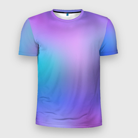 Мужская футболка 3D Slim с принтом Радужное Размытие в Тюмени, 100% полиэстер с улучшенными характеристиками | приталенный силуэт, круглая горловина, широкие плечи, сужается к линии бедра | радуга | радужное | размытие | разноцветное | цвета