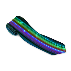 Галстук 3D с принтом Свет неоновой радуги в Курске, 100% полиэстер | Длина 148 см; Плотность 150-180 г/м2 | Тематика изображения на принте: light | neon | rainbow | неон | радуга | свет