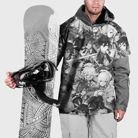 Накидка на куртку 3D с принтом Манга персонажи Геншин Импакт в Петрозаводске, 100% полиэстер |  | 