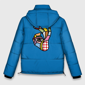 Мужская зимняя куртка 3D с принтом Глаз в Руке на Спине в Новосибирске, верх — 100% полиэстер; подкладка — 100% полиэстер; утеплитель — 100% полиэстер | длина ниже бедра, свободный силуэт Оверсайз. Есть воротник-стойка, отстегивающийся капюшон и ветрозащитная планка. 

Боковые карманы с листочкой на кнопках и внутренний карман на молнии. | Тематика изображения на принте: все будет хорошо | глаз | пальцы | рука | топ