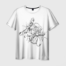 Мужская футболка 3D с принтом Крылатые воины в Новосибирске, 100% полиэфир | прямой крой, круглый вырез горловины, длина до линии бедер | крылья | летающий | насекомые | пчелы | стрекозы