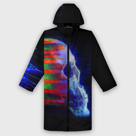 Дождевик унисекс 3D с принтом Color glitch skull в городе Новоалтайск,  |  | color | fashion | glitch | hype | neon | skull | vanguard | авангард | глитч | мода | хайп | цвет | череп
