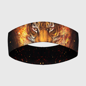 Повязка на голову 3D с принтом Огненный тигр   Сила огня в Санкт-Петербурге,  |  | 2022 | amur tiger | beast | fangs | happy new year | merry christmas | new year | predator | snow | stars | stern grin | stern look | winter | year of the tiger | амурский тигр | год тигра | дым | жар | зверь | зима | клыки | новый год | огонь |