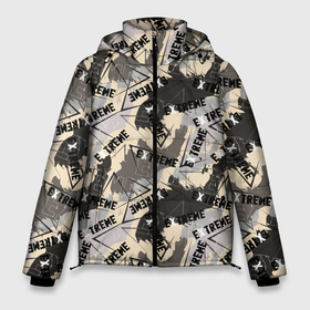 Мужская зимняя куртка 3D с принтом Экстрим (Extreme) в Екатеринбурге, верх — 100% полиэстер; подкладка — 100% полиэстер; утеплитель — 100% полиэстер | длина ниже бедра, свободный силуэт Оверсайз. Есть воротник-стойка, отстегивающийся капюшон и ветрозащитная планка. 

Боковые карманы с листочкой на кнопках и внутренний карман на молнии. | Тематика изображения на принте: автокросс | автослалом | автотриал | адреналин | альпинизм | гонки | др | драйв | дрэг рейсинг | кросс кантри | мотобол | мотокросс | мотоспорт | мототриал | мотофристайл | парашют | ралли | риск