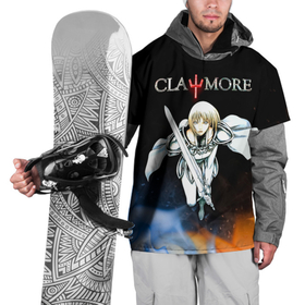 Накидка на куртку 3D с принтом Клеймор   Клэр Лаки , 100% полиэстер |  | clare | claymore | аниме клеймор | воительница | девушка с мечом | йома | клеймор | клер | клэймор | клэр | клэр лаки