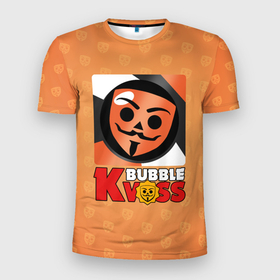 Мужская футболка 3D Slim с принтом Bubble kvass в Белгороде, 100% полиэстер с улучшенными характеристиками | приталенный силуэт, круглая горловина, широкие плечи, сужается к линии бедра | Тематика изображения на принте: бабл квас | бабл старс | бравл квас | бравл старс | игры | пародия