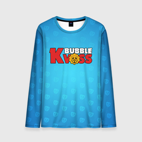 Мужской лонгслив 3D с принтом Bubble kvass logo , 100% полиэстер | длинные рукава, круглый вырез горловины, полуприлегающий силуэт | бабл квас | бабл старс | бравл квас | бравл старс | игры | пародия
