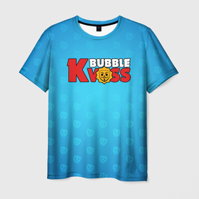 Мужская футболка 3D с принтом Bubble kvass logo в Кировске, 100% полиэфир | прямой крой, круглый вырез горловины, длина до линии бедер | бабл квас | бабл старс | бравл квас | бравл старс | игры | пародия