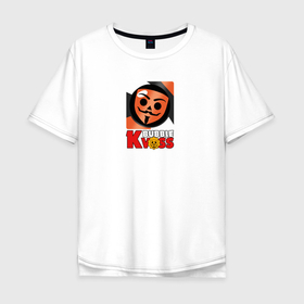 Мужская футболка хлопок Oversize с принтом Бабл Квас Лого в Новосибирске, 100% хлопок | свободный крой, круглый ворот, “спинка” длиннее передней части | бабл квас | бабл старс | бравл квас | бравл старс | игры | пародия