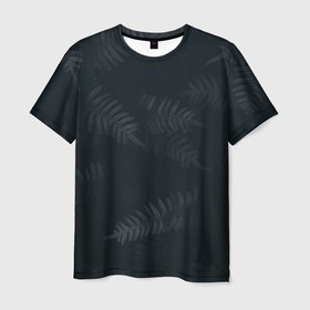 Мужская футболка 3D с принтом Влажный Папоротник в Белгороде, 100% полиэфир | прямой крой, круглый вырез горловины, длина до линии бедер | зеленый | лес | папоротник | растение | цветы