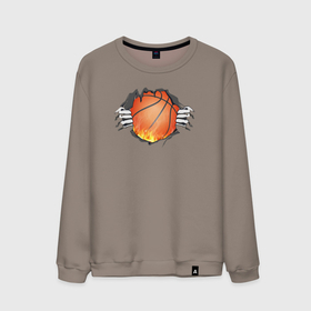 Мужской свитшот хлопок с принтом Баскетбольный мяч в моей груди в Санкт-Петербурге, 100% хлопок |  | basketball | nba | streetball | баскетбол | баскетболист | баскетбольный | мяч | нба | спорт | стритбол