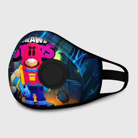 Маска из неопрена с принтом GROM SPACE BRAWL STARS в городе Новоалтайск, неопрен 100% | Форма огибающая нос. Резинки для ушей с дополнительной резинкой на затылке. Клапан для выдоха для активного дыхания при занятиях спортом. Эластичный материал маски и окантовки для лучшего растяжения и прилегания маски.  | Тематика изображения на принте: brawl | brawl stars | brawlstars | grom | бравлстарс | гром