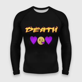 Мужской рашгард 3D с принтом смерть сердечки в Тюмени,  |  | dead | death | восторг | грусть | жизнь | искренность | любовь | печаль | поцелуй | пустота | радость | разбитое сердце | сердечки | сердце | фиолетовый
