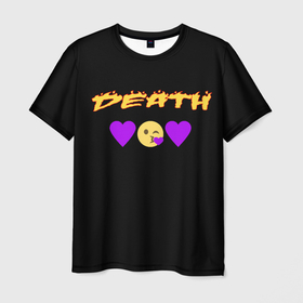 Мужская футболка 3D с принтом смерть сердечки в Белгороде, 100% полиэфир | прямой крой, круглый вырез горловины, длина до линии бедер | Тематика изображения на принте: dead | death | восторг | грусть | жизнь | искренность | любовь | печаль | поцелуй | пустота | радость | разбитое сердце | сердечки | сердце | фиолетовый