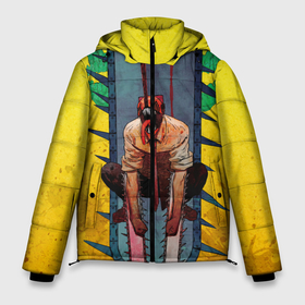 Мужская зимняя куртка 3D с принтом Chainsaw Man   Дэндзи в Новосибирске, верх — 100% полиэстер; подкладка — 100% полиэстер; утеплитель — 100% полиэстер | длина ниже бедра, свободный силуэт Оверсайз. Есть воротник-стойка, отстегивающийся капюшон и ветрозащитная планка. 

Боковые карманы с листочкой на кнопках и внутренний карман на молнии. | Тематика изображения на принте: anime | chainsaw | chainsaw demon | chainsaw man | chainsawman | demon | denji | japan | makima | manga | saw | аниме | бензопила | демон | дендзи | макима | манга | пила | человек бензопила | японский