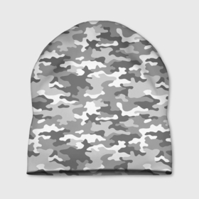Шапка 3D с принтом Серый Военный Камуфляж в Белгороде, 100% полиэстер | универсальный размер, печать по всей поверхности изделия | camouflage | military | армия | боец | ввс | вдв | вмф | военный камуфляж | воин | война | гру | десантник | дшб | камуфляж | кгб | маскировка | масхалат | мвд | милитари | мчс | омон | охота | охрана | патриот | пво