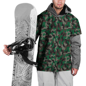 Накидка на куртку 3D с принтом Зелёный Вязаный Камуфляж в Петрозаводске, 100% полиэстер |  | camouflage | military | армейский свитер | армия | боец | ввс | вдв | вмф | военный камуфляж | военный свитер | воин | война | гру | дшб | камуфляж | камуфляжный свитер | кгб | маскировка | масхалат | мвд