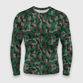 Мужской рашгард 3D с принтом Зелёный Вязаный Камуфляж в Тюмени,  |  | camouflage | military | армейский свитер | армия | боец | ввс | вдв | вмф | военный камуфляж | военный свитер | воин | война | гру | дшб | камуфляж | камуфляжный свитер | кгб | маскировка | масхалат | мвд