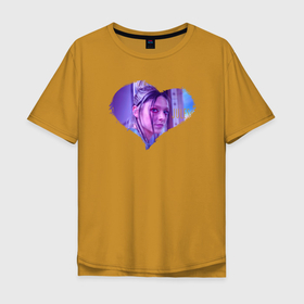 Мужская футболка хлопок Oversize с принтом Jules в Тюмени, 100% хлопок | свободный крой, круглый ворот, “спинка” длиннее передней части | jules | девушка | джулс | имя | персонаж | сердце | трансгендер | хантер | эйфория