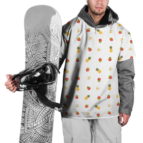 Накидка на куртку 3D с принтом Фруктово ягодный в Санкт-Петербурге, 100% полиэстер |  | ананас | банан | вкусно | вкусняшка | еда | клубника | малина | сладкое | сладости | фруктовый | фрукты | ягодный | ягоды
