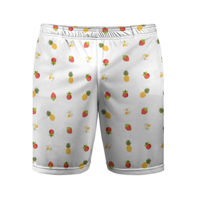Мужские шорты спортивные с принтом Фруктово ягодный в Белгороде,  |  | ананас | банан | вкусно | вкусняшка | еда | клубника | малина | сладкое | сладости | фруктовый | фрукты | ягодный | ягоды