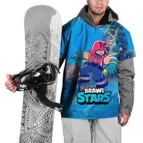 Накидка на куртку 3D с принтом Grom Brawl Stars art в Кировске, 100% полиэстер |  | brawl | brawl stars | brawlstars | grom | бравлстарс | гром