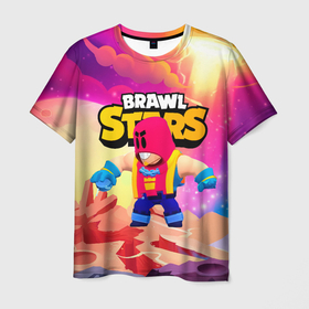 Мужская футболка 3D с принтом GROM BRAWL STARS  FANTASY в Новосибирске, 100% полиэфир | прямой крой, круглый вырез горловины, длина до линии бедер | brawl | brawl stars | brawlstars | grom | бравлстарс | гром