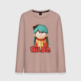 Мужской лонгслив хлопок с принтом Хильда 3D в Петрозаводске, 100% хлопок |  | hilda | netflix | глушь | мультик | мультсериал | мультфильм | нетфликс | синеволосая | синие волосы | хильда