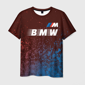 Мужская футболка 3D с принтом БМВ | BMW   Краски в Новосибирске, 100% полиэфир | прямой крой, круглый вырез горловины, длина до линии бедер | auto | b m w | bmv | bmw | logo | m power | moto | performance | power | series | sport | авто | б м в | бмв | краска | краски | лого | логотип | марка | мото | перфоманс | символ | спорт