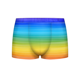 Мужские трусы 3D с принтом РАДУЖНЫЙ ДИЗАЙН   РАДУГА , 50% хлопок, 50% полиэстер | классическая посадка, на поясе мягкая тканевая резинка | линии | неон | полосы | радуга | радужный | текстура | цвета | цвета радуги | яркий