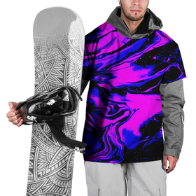 Накидка на куртку 3D с принтом НЕОНОВЫЕ РАЗВОДЫ КРАСОК в Кировске, 100% полиэстер |  | neon | краска | неон | неоновые | синий | текстура | фиолетовый | яркий