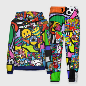 Мужской костюм 3D (с толстовкой) с принтом Romero Britto   emoji в Курске,  |  | brazilian artist | bright colors | cubism | emoji | emoticons | graffiti | pop art | romero britto | бразильский художник | граффити | кубизм | ромеро бритто | смайлики | эмодзи | яркие цвета