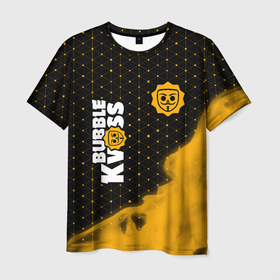 Мужская футболка 3D с принтом BUBBLE KVASS | Огонь в Екатеринбурге, 100% полиэфир | прямой крой, круглый вырез горловины, длина до линии бедер | brawl | bubble | game | games | kvas | logo | meme | memes | stars | бабл | бравл | игра | игры | квас | лого | логотип | мем | мемы | огонь | пламя | символ | старс