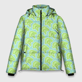 Мужская зимняя куртка 3D с принтом Брокколи, паттерн в Екатеринбурге, верх — 100% полиэстер; подкладка — 100% полиэстер; утеплитель — 100% полиэстер | длина ниже бедра, свободный силуэт Оверсайз. Есть воротник-стойка, отстегивающийся капюшон и ветрозащитная планка. 

Боковые карманы с листочкой на кнопках и внутренний карман на молнии. | Тематика изображения на принте: брокколи | еда | здоровая пища | паттерн | правильное питание | растение