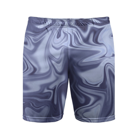Мужские шорты спортивные с принтом Crystal Abstract Blue в Белгороде,  |  | Тематика изображения на принте: абстракция | брызги | волна | кристаллический | разводы