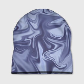 Шапка 3D с принтом Crystal Abstract Blue в Белгороде, 100% полиэстер | универсальный размер, печать по всей поверхности изделия | Тематика изображения на принте: абстракция | брызги | волна | кристаллический | разводы