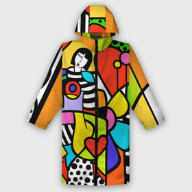 Дождевик унисекс 3D с принтом Romero Britto   valentines day в городе Новоалтайск,  |  | brazilian artist | bright colors | cubism | emoji | girl | hearts | love | pop art | romero britto | valentines day | бразильский художник | девушка | день святого валентина | кубизм | любовь | ромеро бритто | сердца | эмодзи | 