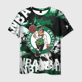 Мужская футболка 3D с принтом Бостон Селтикс , Boston Celtics в Петрозаводске, 100% полиэфир | прямой крой, круглый вырез горловины, длина до линии бедер | boston | boston celtics | celtics | nba | баскетбол | бостон | бостон селтикс | нба | селтикс
