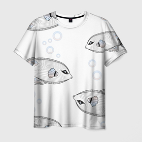 Мужская футболка 3D с принтом Рыбы под водой в Кировске, 100% полиэфир | прямой крой, круглый вырез горловины, длина до линии бедер | вода | море | морской | под водой | рыба | рыбка | рыбы