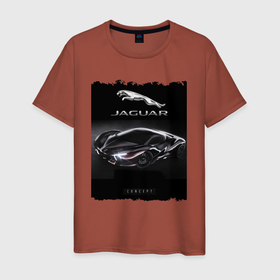 Мужская футболка хлопок с принтом Jaguar concept в Курске, 100% хлопок | прямой крой, круглый вырез горловины, длина до линии бедер, слегка спущенное плечо. | car | concept | jaguar | power | prestige | автомобиль | мощь | престиж | тачка | точило | ягуар