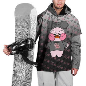 Накидка на куртку 3D с принтом ЛАЛАФАНФАН   Розовый Утенок   LALAFANFAN   Pink Duck в Петрозаводске, 100% полиэстер |  | duck | heart | kawaii | lalafanfan | love | игрушка | кавай | лалафанфан | любовь | милый | плюшевый | сердце | утенок | утка